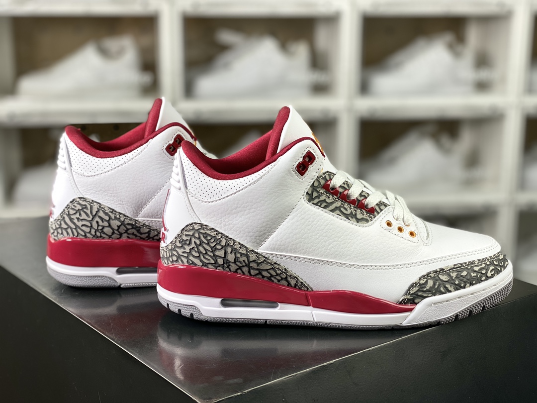 260 Air Jordan 3 Retro"Desert Cement"迈克尔·乔丹AJ3代中帮篮球鞋“白酒红雀水泥爆裂纹”CT8532-126