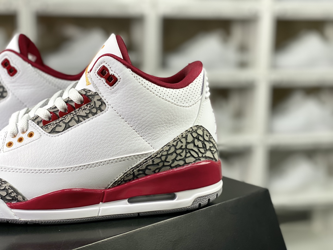 260 Air Jordan 3 Retro"Desert Cement"迈克尔·乔丹AJ3代中帮篮球鞋“白酒红雀水泥爆裂纹”CT8532-126