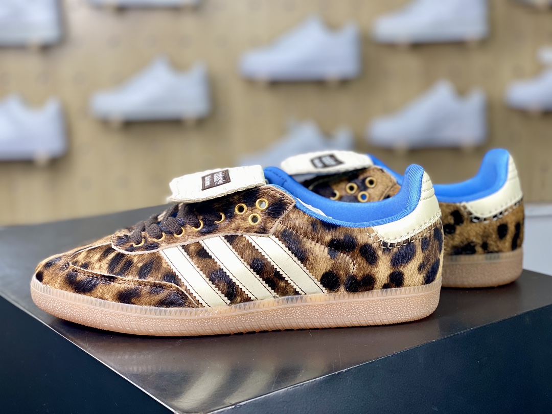 200 Adidas Originals Samba Classic”Pony Leopard”桑巴舞板鞋“联名棕黄米白马毛生胶底”IE0578