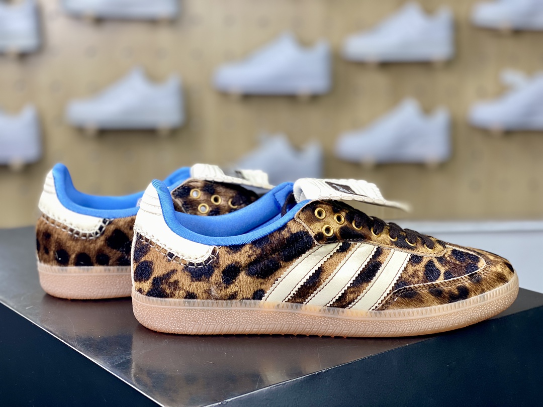 200 Adidas Originals Samba Classic”Pony Leopard”桑巴舞板鞋“联名棕黄米白马毛生胶底”IE0578