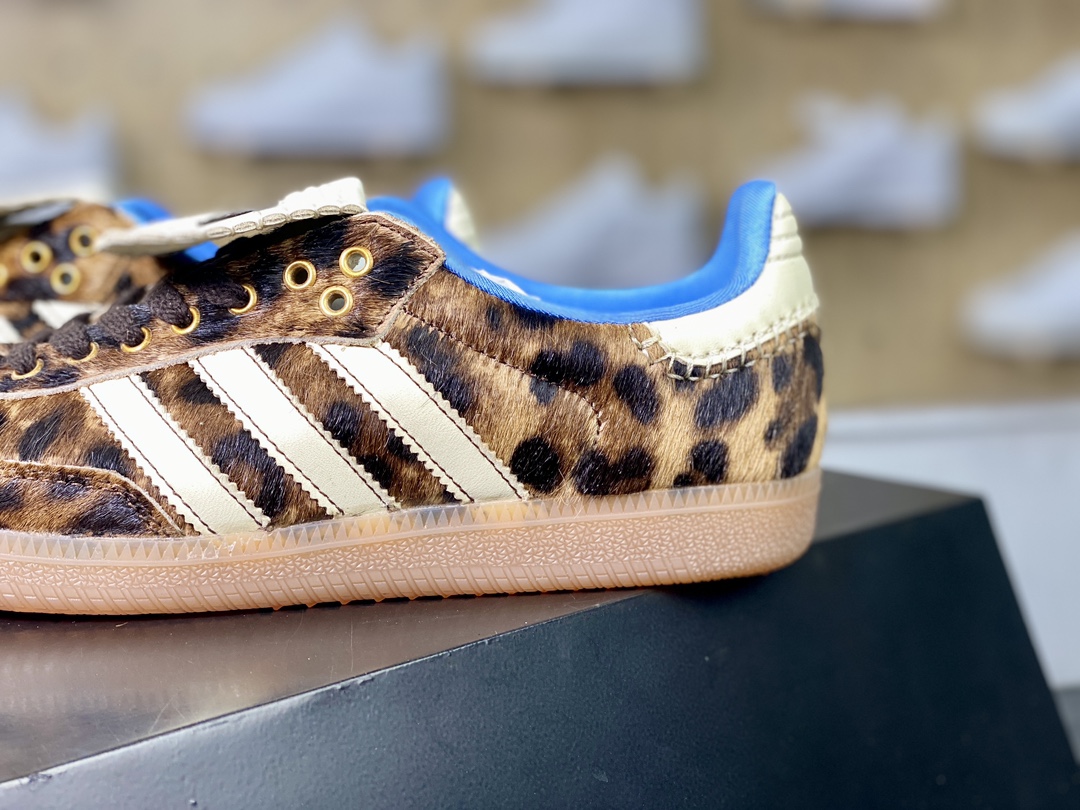 200 Adidas Originals Samba Classic”Pony Leopard”桑巴舞板鞋“联名棕黄米白马毛生胶底”IE0578