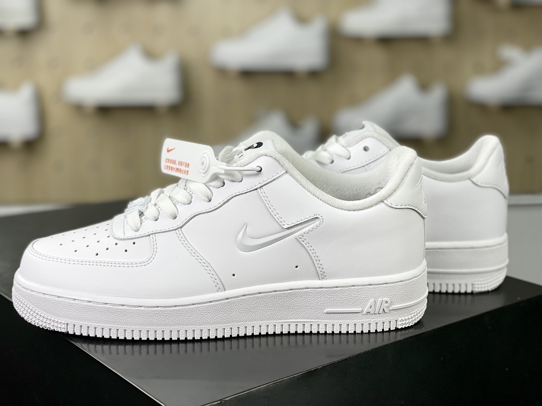 Air Force 1'07 Low SE”Just Do It 'Tie Dye Swoosh” Air Force One Sneakers ”Leather All White Colorful JDI Small Hook” FB8251-100