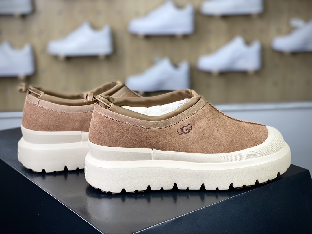 UGG M Tasman Weather Hybrid Tasman waterproof sports shoes ”velvet sand color cream white bottom” 1144096-BBLC