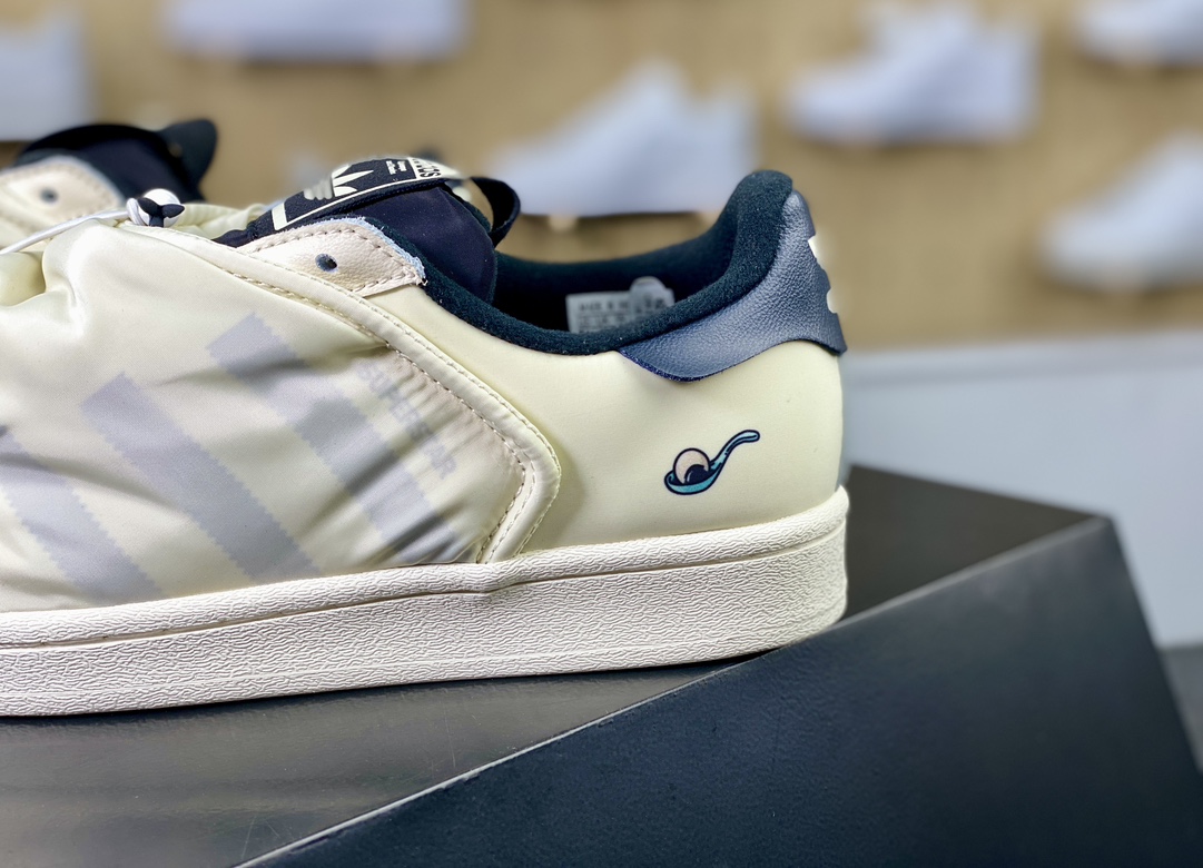 220 Melting Sadness x Adidas Originals Superstar”sweet dumplings”经典板鞋“联名米白黑汤圆”ID9474