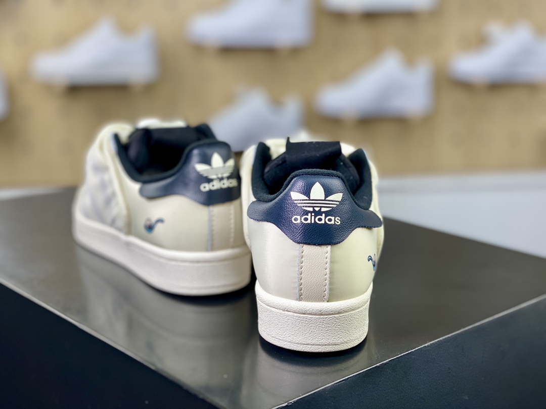 220 Melting Sadness x Adidas Originals Superstar”sweet dumplings”经典板鞋“联名米白黑汤圆”ID9474