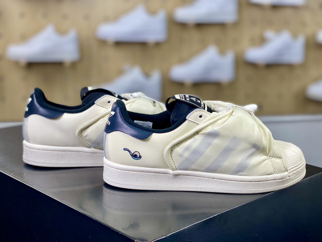 220 Melting Sadness x Adidas Originals Superstar”sweet dumplings”经典板鞋“联名米白黑汤圆”ID9474