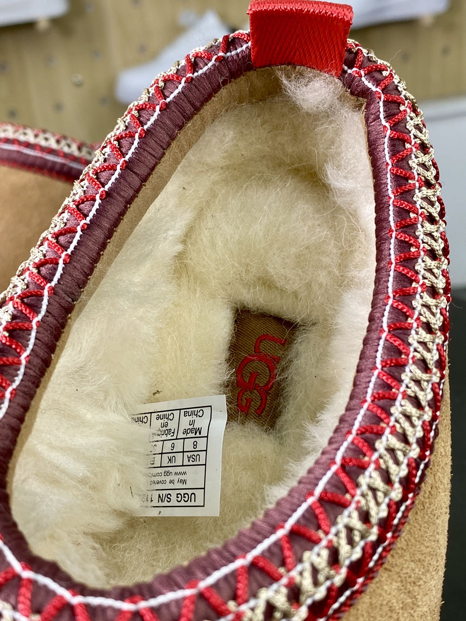 UGG W Leisure Tazz Slipper Chestnut Tazz series thickened half slippers ”Chestnut brown and red woven plus velvet” 1122553-CHE-05