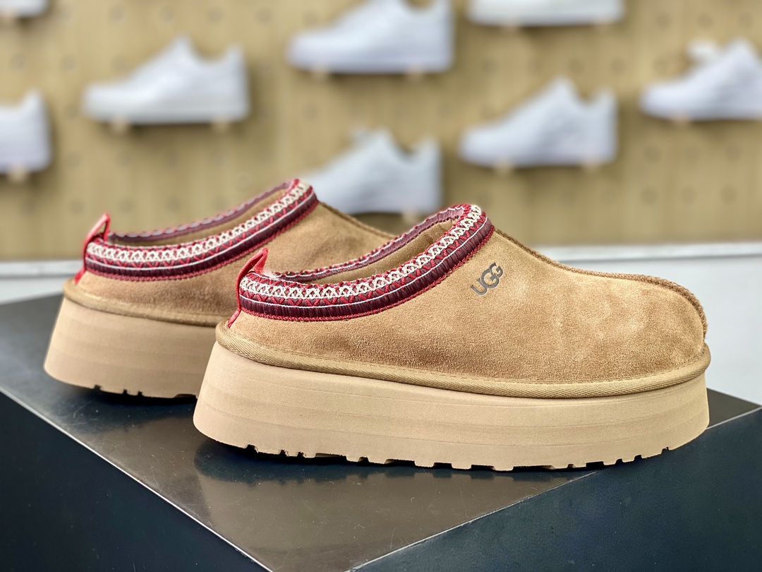 UGG W Leisure Tazz Slipper Chestnut Tazz series thickened half slippers ”Chestnut brown and red woven plus velvet” 1122553-CHE-05