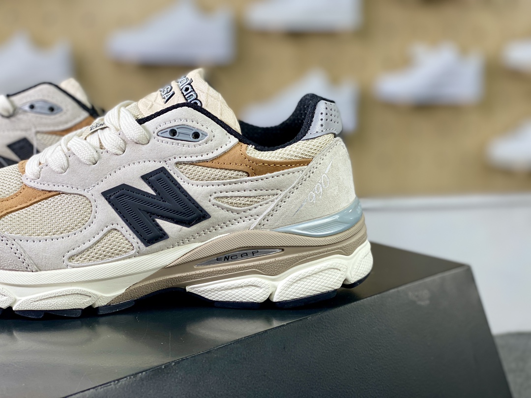 240 NB新百伦New Balance Made in USA M990V3"Beige Black"三代跑步鞋“米灰棕黑”M990GD3