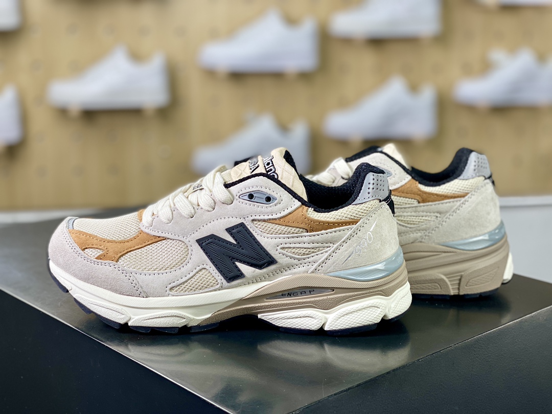 240 NB新百伦New Balance Made in USA M990V3"Beige Black"三代跑步鞋“米灰棕黑”M990GD3