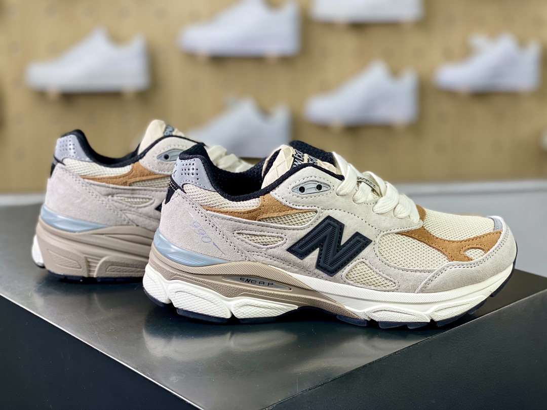 240 NB新百伦New Balance Made in USA M990V3"Beige Black"三代跑步鞋“米灰棕黑”M990GD3