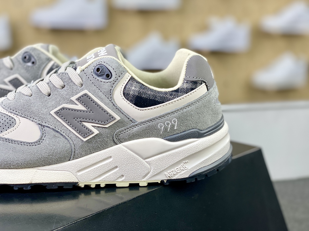 New Balance NB999 series classic retro all-match leisure sports jogging shoes ”cold gray Scottish black gray plaid” ML999AA