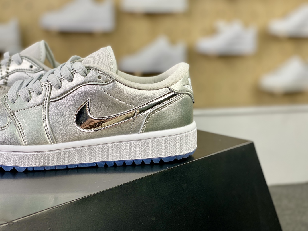 220 耐克Nike Air Jordan 1 Low Golf"Gift Giving"AJ1乔丹一代运动鞋“金属银高尔夫”FD6848-001