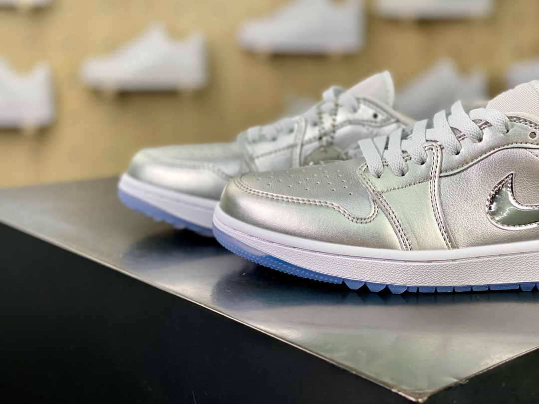 220 耐克Nike Air Jordan 1 Low Golf"Gift Giving"AJ1乔丹一代运动鞋“金属银高尔夫”FD6848-001