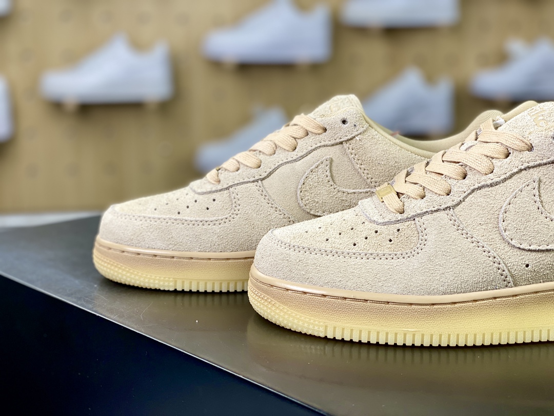 Nike Air Force 1'07 Low ”Grain Deep Royal Blue Polar” Air Force One Sneakers ”Suede Wheat Beige Royal Blue Tail” FN7202-224