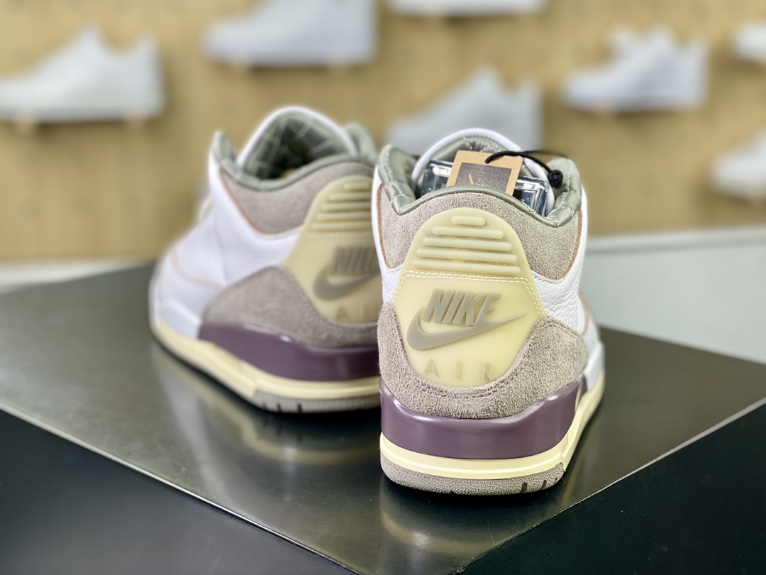 420 Air Jordan 3 Retro SP"Raised By Women"迈克尔·乔丹AJ3代中帮篮球鞋“米白灰联名”DH3434-110