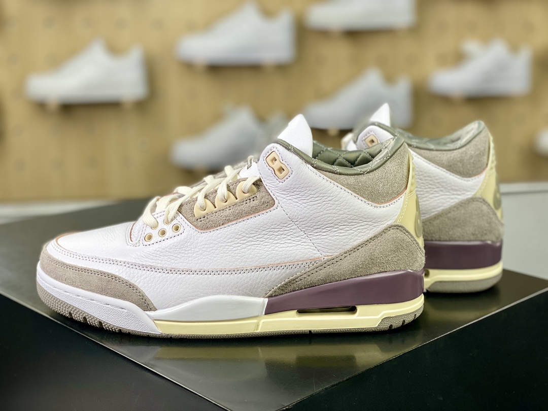 420 Air Jordan 3 Retro SP"Raised By Women"迈克尔·乔丹AJ3代中帮篮球鞋“米白灰联名”DH3434-110