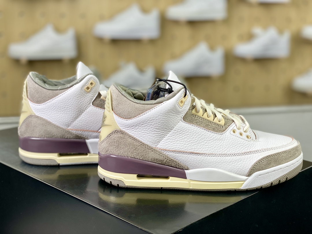 420 Air Jordan 3 Retro SP"Raised By Women"迈克尔·乔丹AJ3代中帮篮球鞋“米白灰联名”DH3434-110