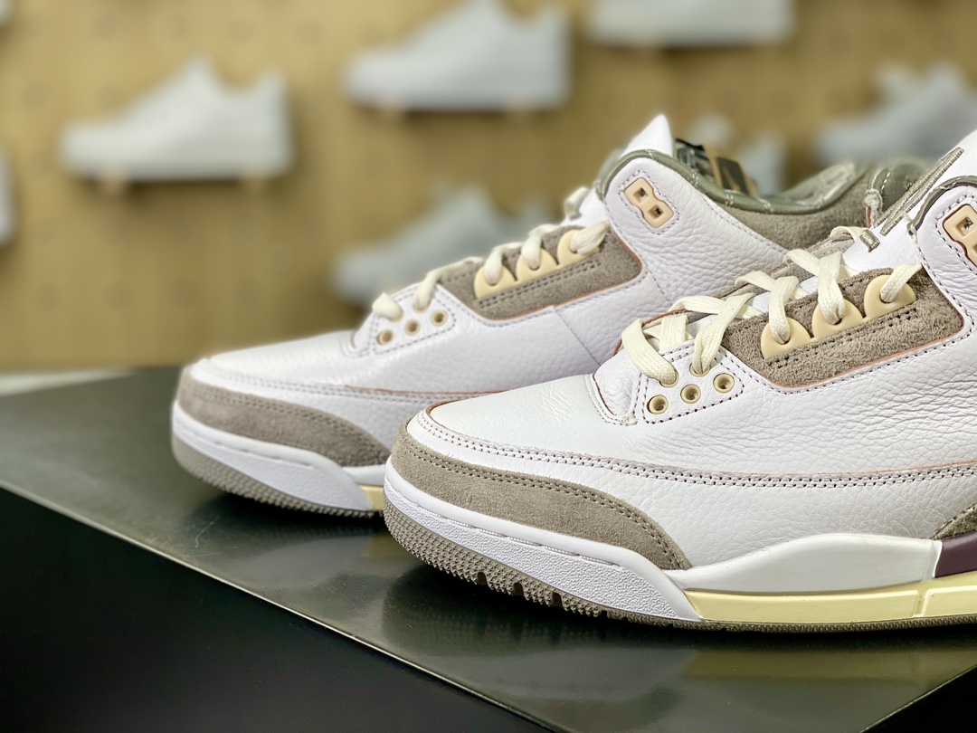 420 Air Jordan 3 Retro SP"Raised By Women"迈克尔·乔丹AJ3代中帮篮球鞋“米白灰联名”DH3434-110