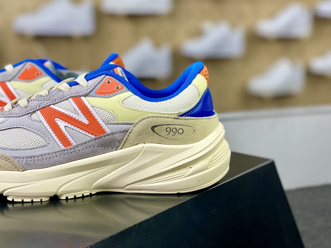 260 New Balance in USA M990V6"Madison Square Garden"六代系列美产血统跑步鞋“联名尼克斯米灰蓝橙”U990KN6