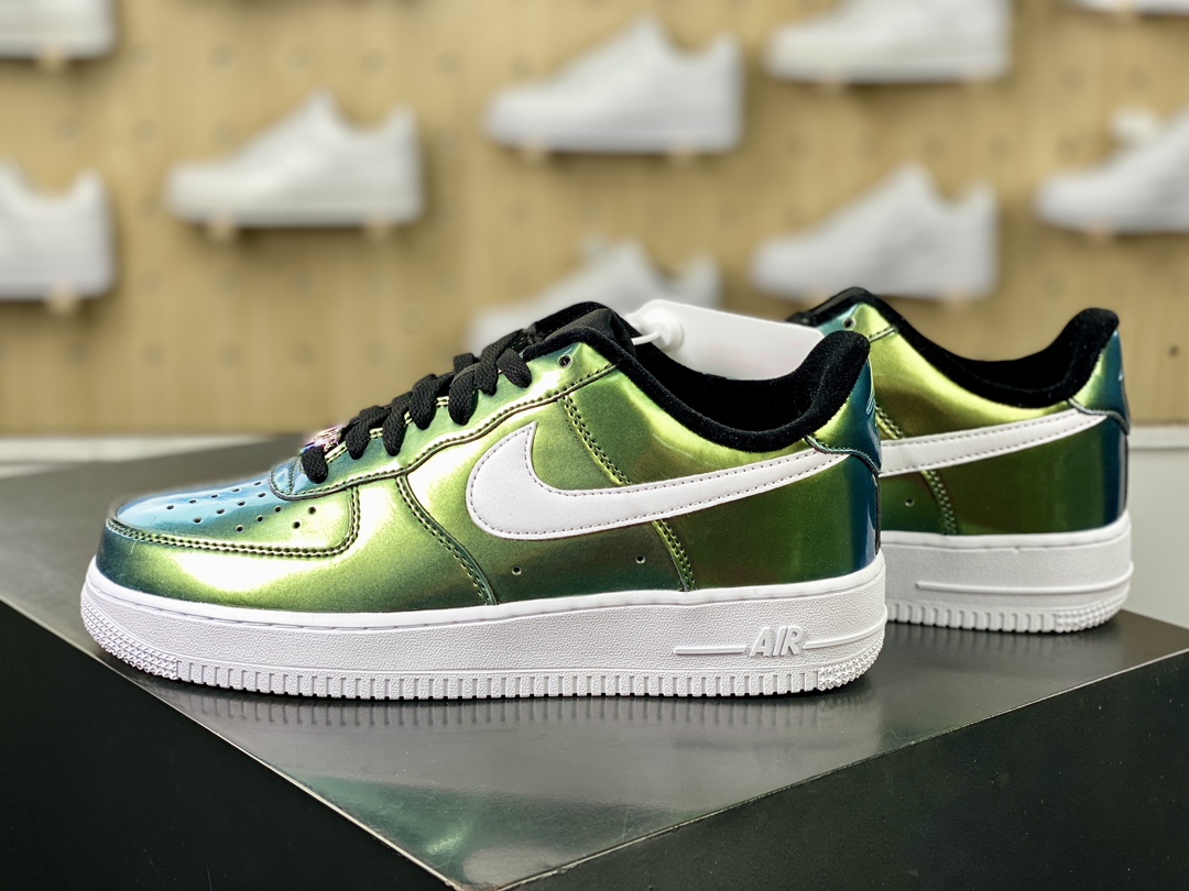 Nike Air Force 1'07 Low”Grey White” Air Force One series classic low-top sneakers ”Patent leather laser grass green white” HV1173-010