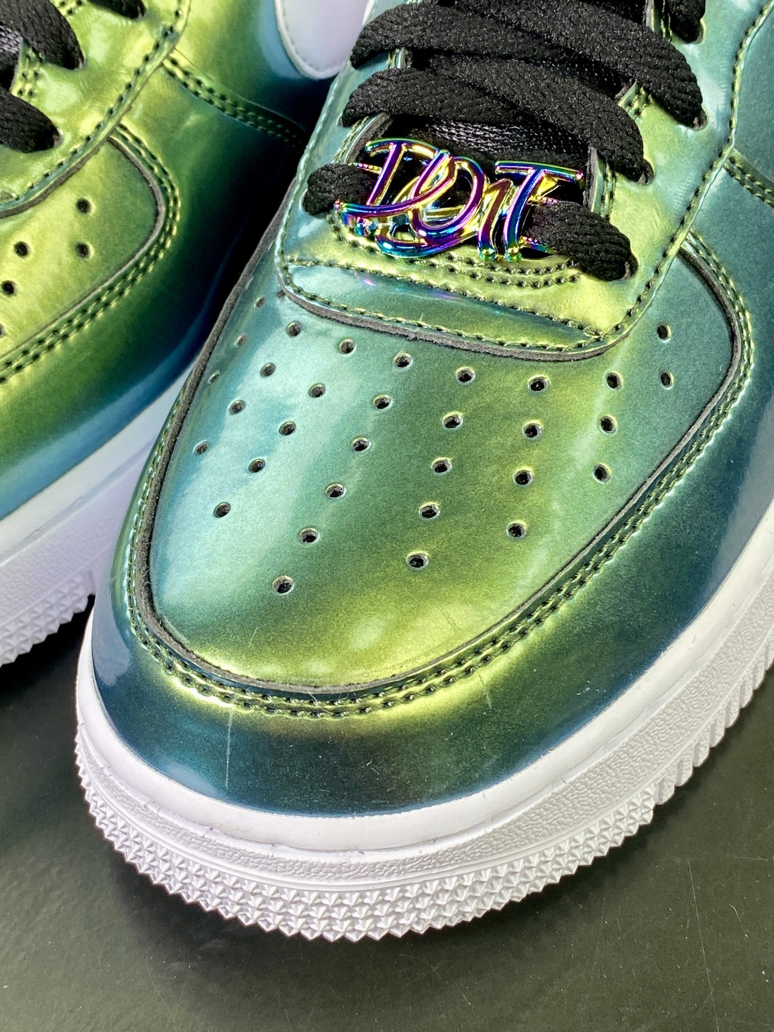 Nike Air Force 1'07 Low”Grey White” Air Force One series classic low-top sneakers ”Patent leather laser grass green white” HV1173-010