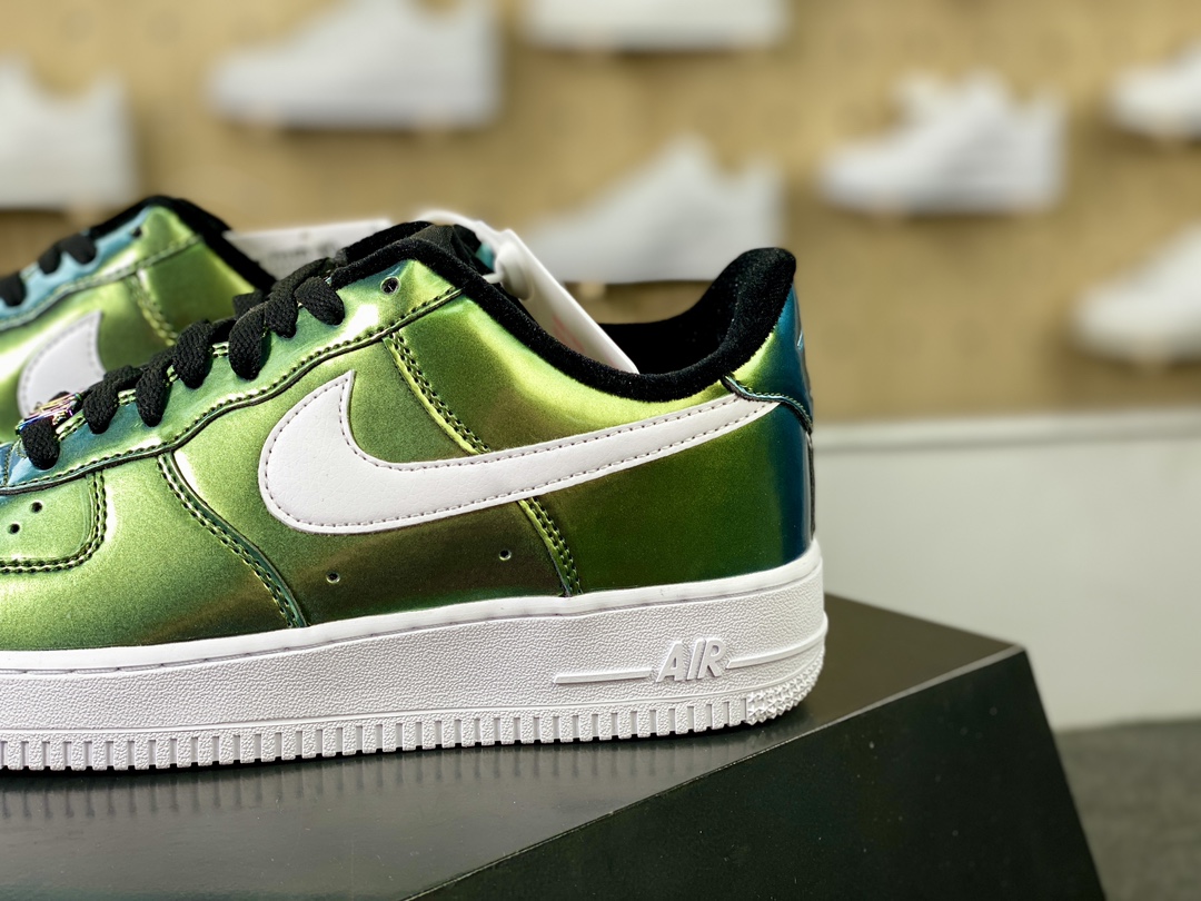 Nike Air Force 1'07 Low”Grey White” Air Force One series classic low-top sneakers ”Patent leather laser grass green white” HV1173-010