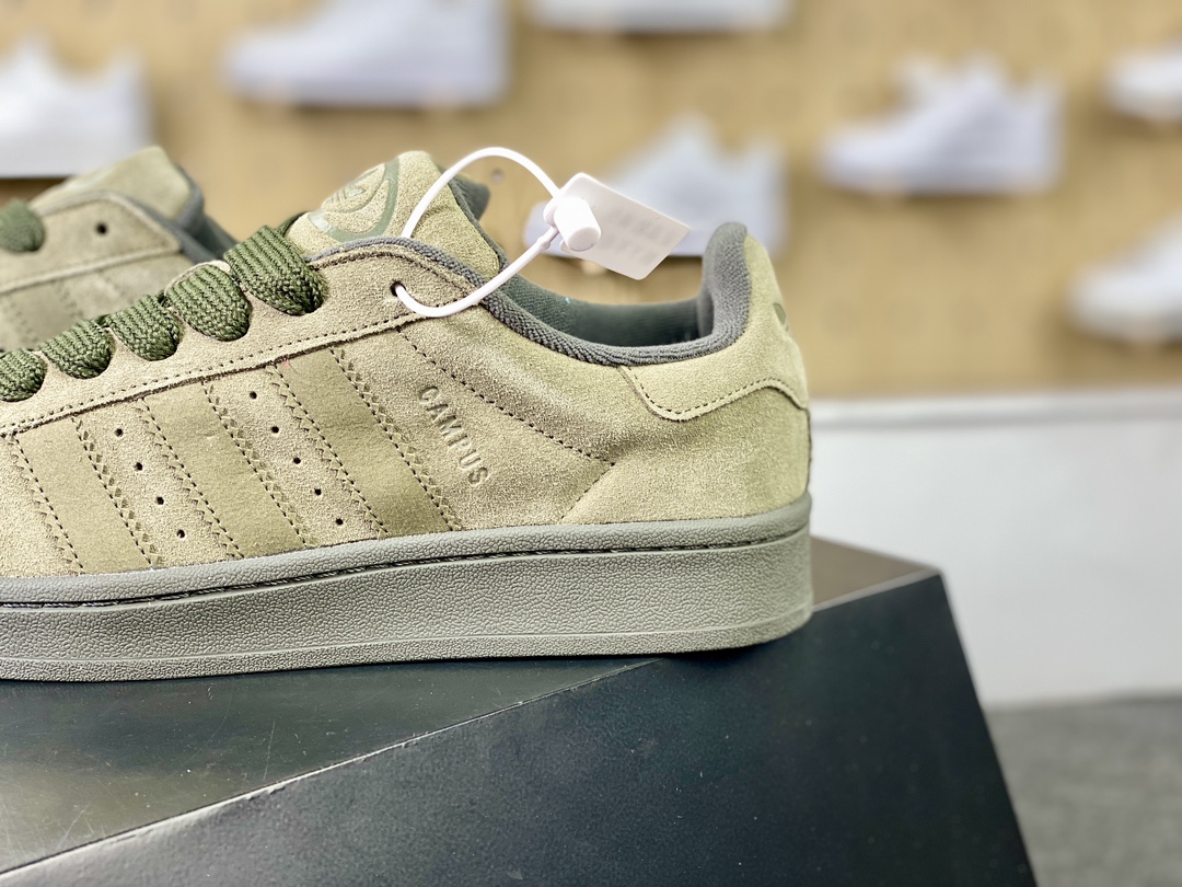 180 阿迪达斯Adidas Originals Campus 00s 学院系列面包风经典板鞋“翻毛军绿”ID3424