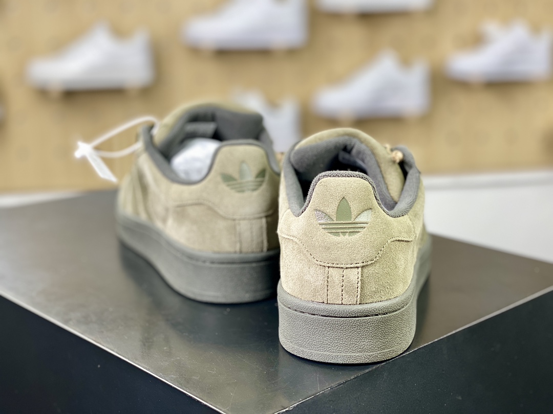 180 阿迪达斯Adidas Originals Campus 00s 学院系列面包风经典板鞋“翻毛军绿”ID3424