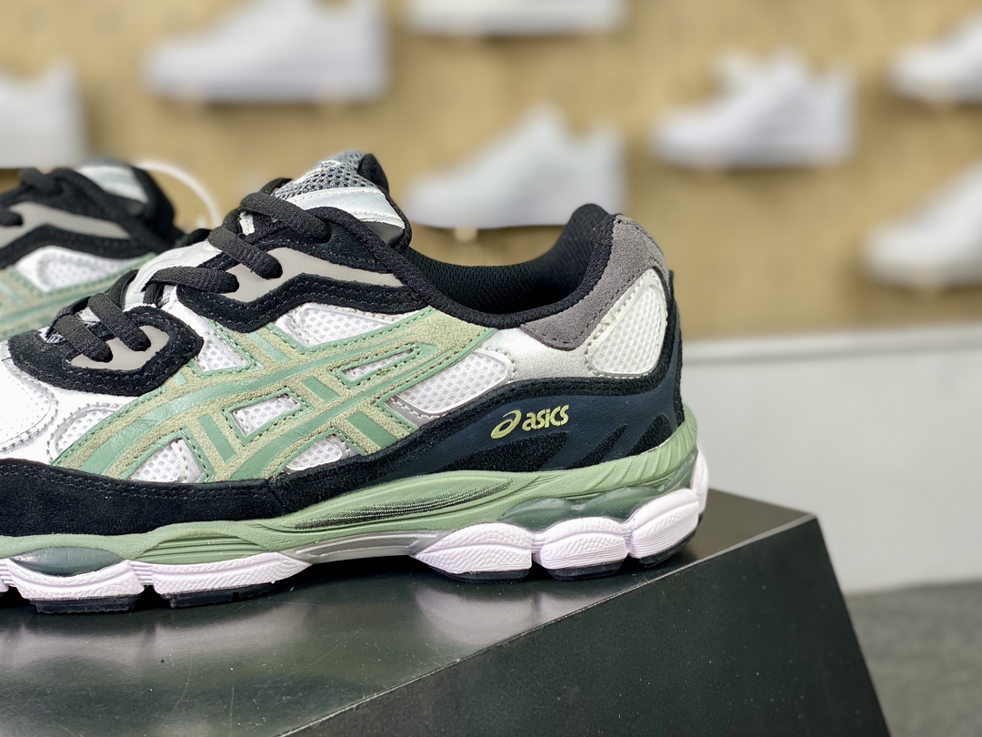 220 亚瑟士/ASICS GEL - KAYANO 14系列轻量缓震休闲运动跑步鞋“军绿浅黄”1201A161-300