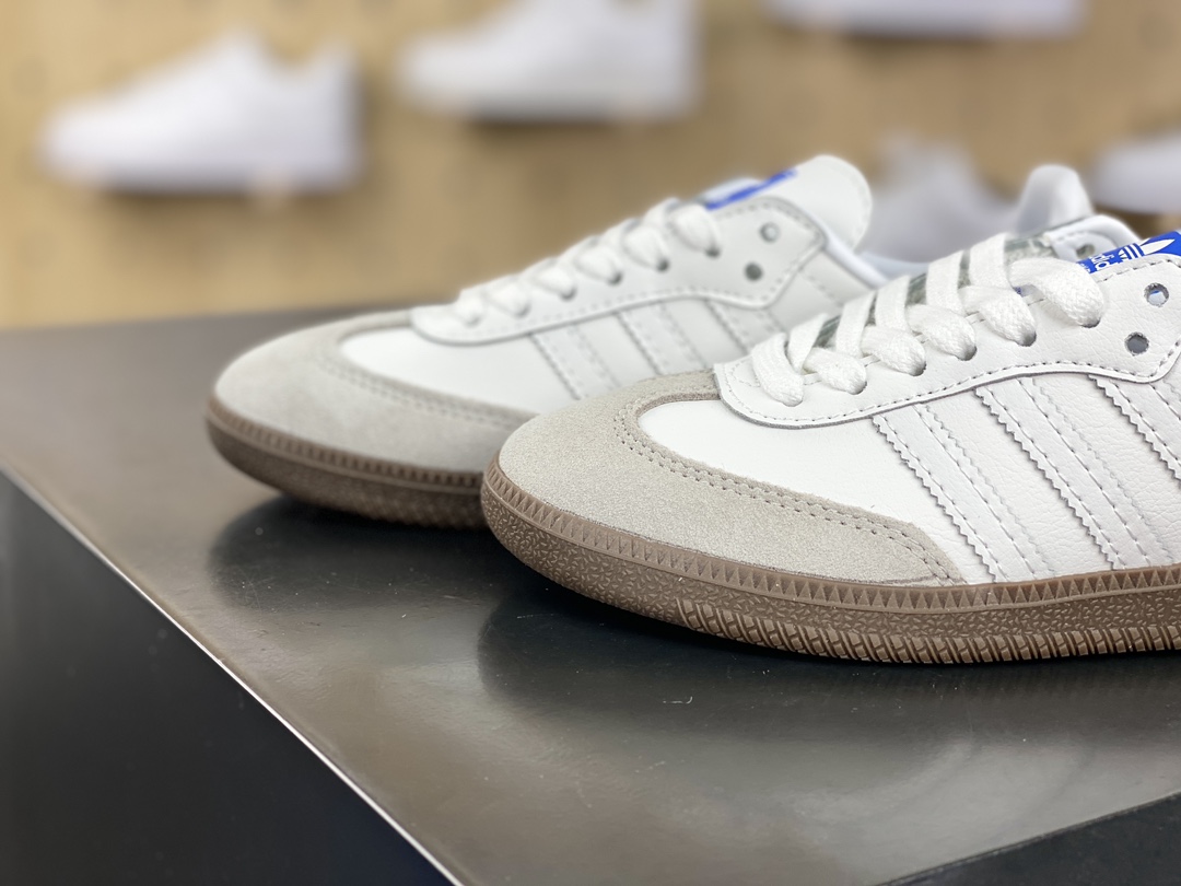 140 阿迪达斯/三叶草Adidas Originals Samba OG 桑巴舞系列板鞋“皮革白灰生胶底”IE3439