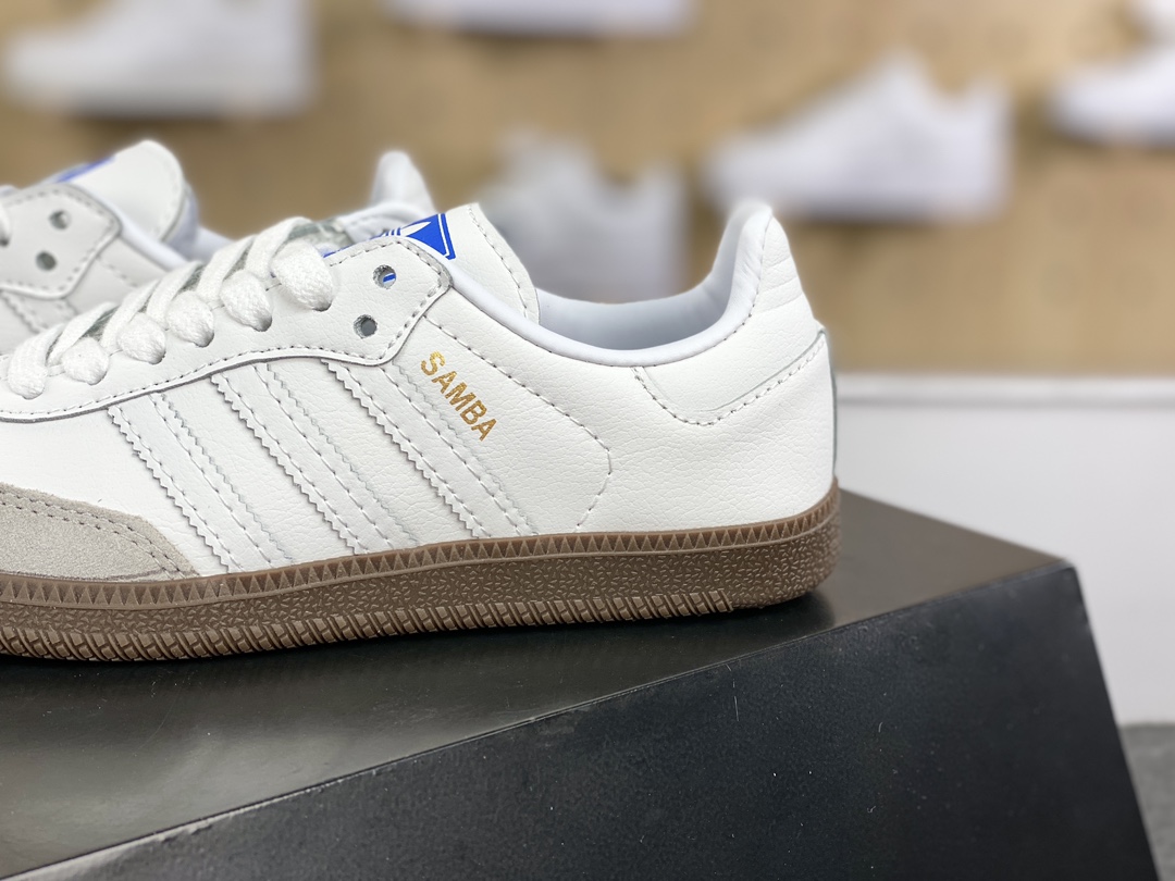 140 阿迪达斯/三叶草Adidas Originals Samba OG 桑巴舞系列板鞋“皮革白灰生胶底”IE3439