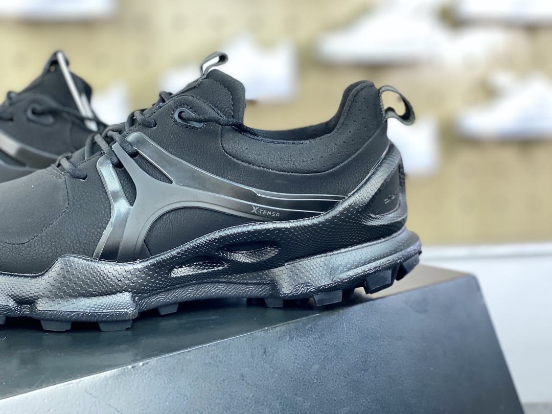 220 爱步ECCO Biom C-Trail M 越野C系列低帮系带真皮轻量百搭休闲运动鞋“皮革全黑”803144 01001