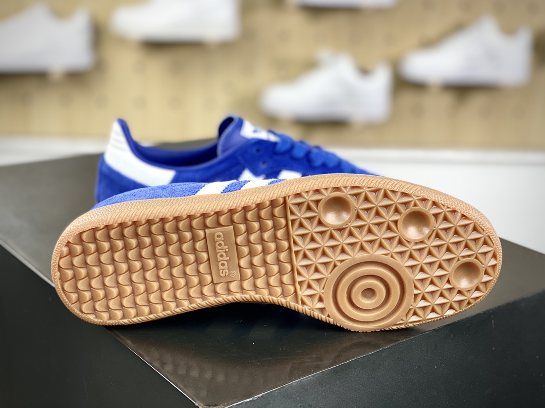 Adidas Originals Samba Vegan OG Samba Series Sneakers ”Foil Punching University Blue and White Rubber Sole” HP7901