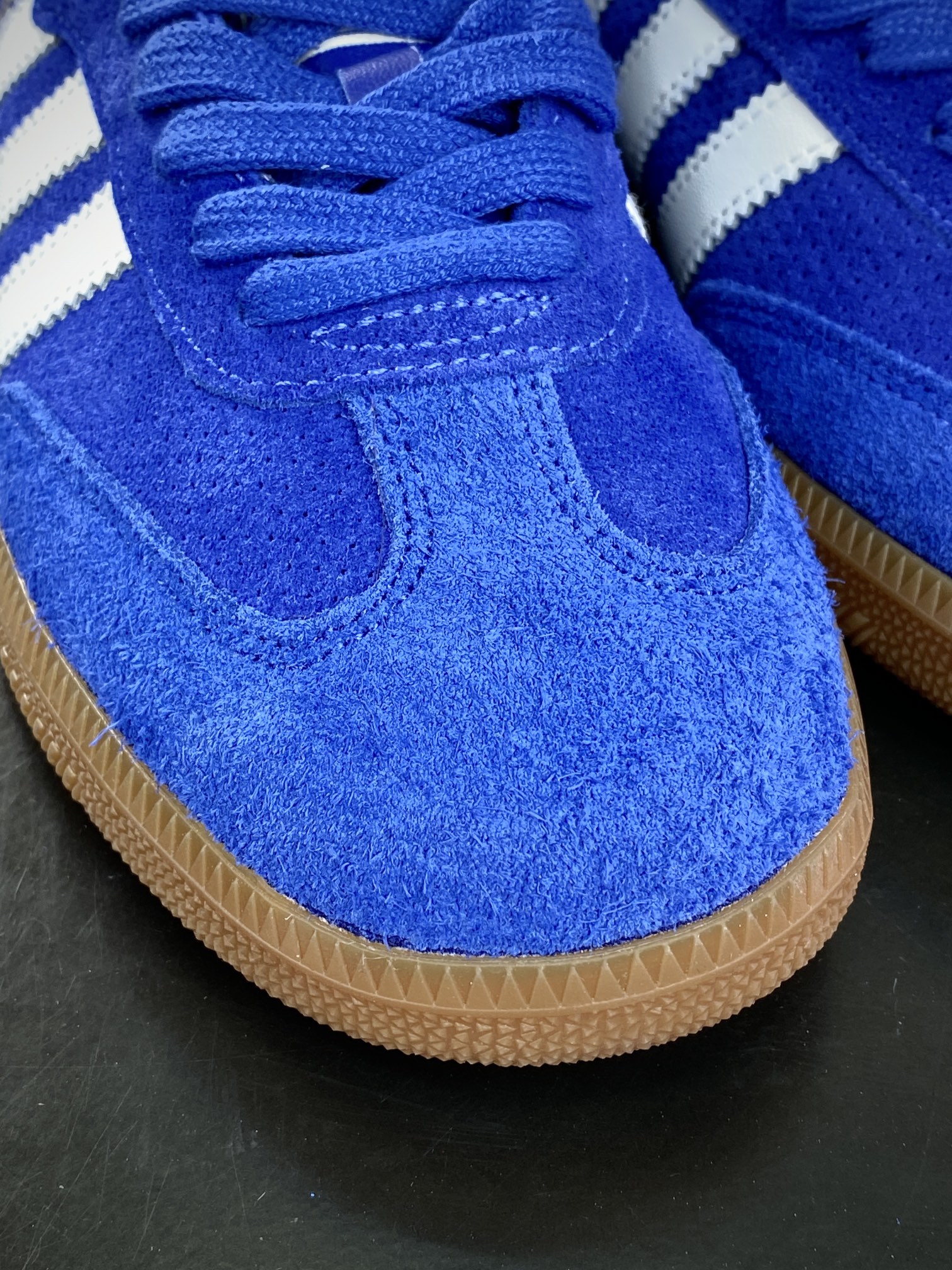 Adidas Originals Samba Vegan OG Samba Series Sneakers ”Foil Punching University Blue and White Rubber Sole” HP7901