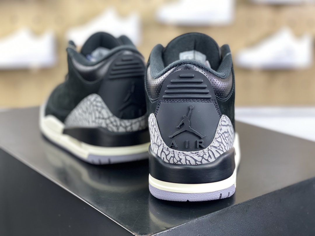 450 耐克Nike Wmns Air Jordan 3 Retro"Off Noir"迈克尔·乔丹AJ3代系列中帮篮球鞋“黑水泥2.0”CK9246-001