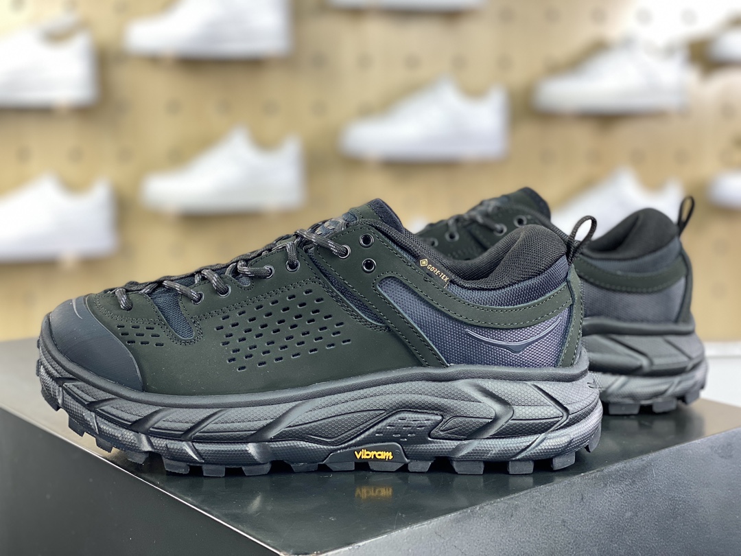 280 HOKA ONE ONE Tor Ultra Low Gore-Tex 托亚系运动鞋“磨砂全黑黄”1130310/BBLC