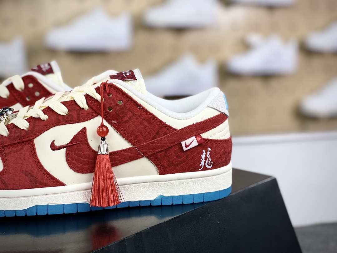 240 耐克Nike SB Dunk Low LX"Year of the Dragon"扣篮板鞋“龙年米白红”FZ5065-111