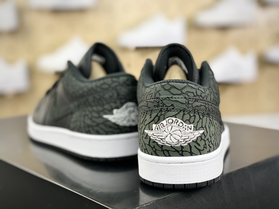 220 Nike Air Jordan 1 Low"Black Elephant"AJ1乔丹一代篮球鞋“炭黑爆裂纹”FB9907-001