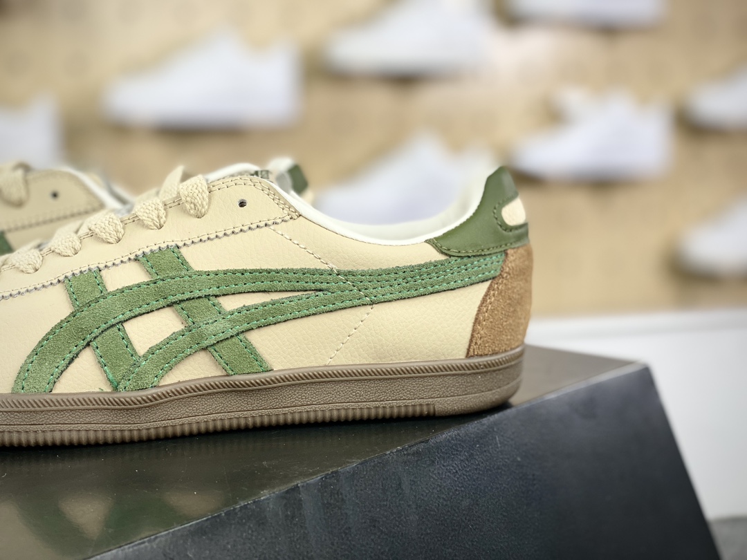 150 鬼塚虎/Onitsuka Tiger Tokuten 得分系列低帮板鞋“皮革奶茶黄咖啡棕绿”1183C086-250