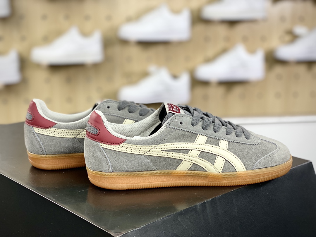 150 鬼塚虎/Onitsuka Tiger Tokuten 得分系列低帮复古板鞋“皮革灰白红”1183C086-250