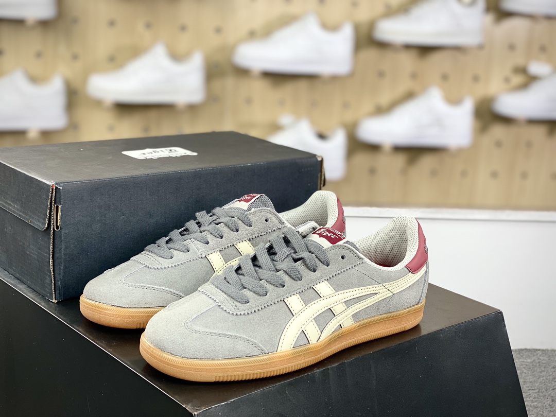 150 鬼塚虎/Onitsuka Tiger Tokuten 得分系列低帮复古板鞋“皮革灰白红”1183C086-250