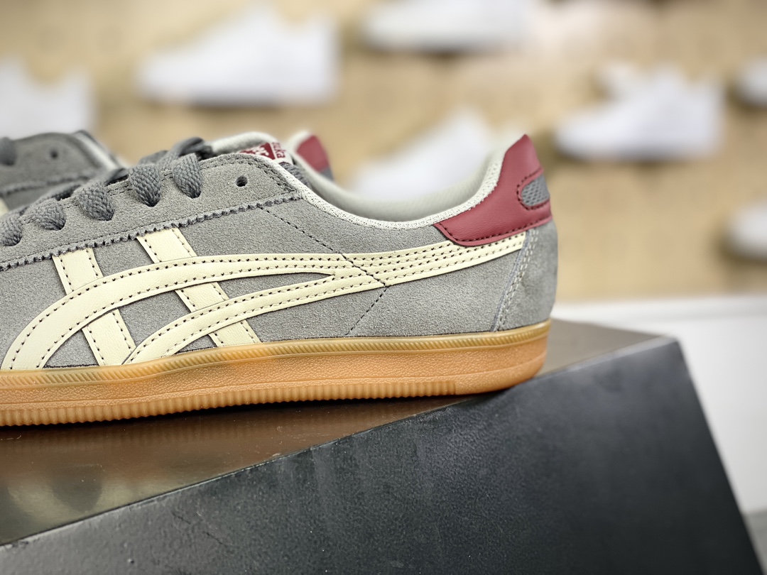 150 鬼塚虎/Onitsuka Tiger Tokuten 得分系列低帮复古板鞋“皮革灰白红”1183C086-250