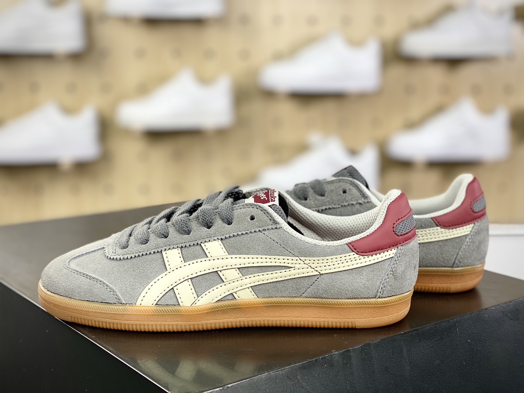 150 鬼塚虎/Onitsuka Tiger Tokuten 得分系列低帮复古板鞋“皮革灰白红”1183C086-250