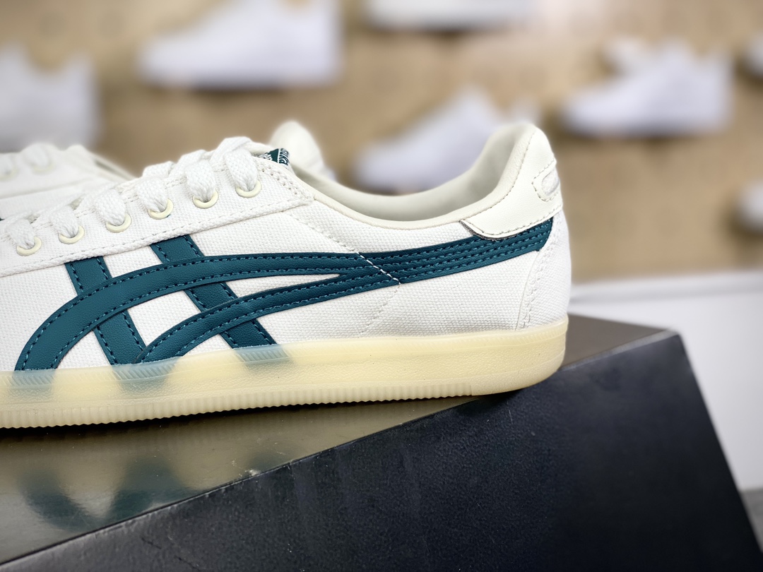 150 日产经典老牌-鬼塚虎/Onitsuka Tiger Tokuten 得分系列低帮板鞋“皮革白深绿”1183C086-250