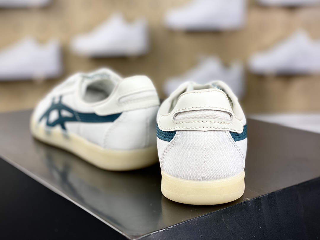 150 日产经典老牌-鬼塚虎/Onitsuka Tiger Tokuten 得分系列低帮板鞋“皮革白深绿”1183C086-250