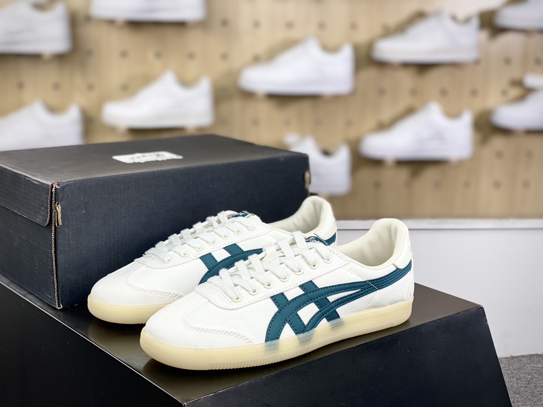 150 日产经典老牌-鬼塚虎/Onitsuka Tiger Tokuten 得分系列低帮板鞋“皮革白深绿”1183C086-250