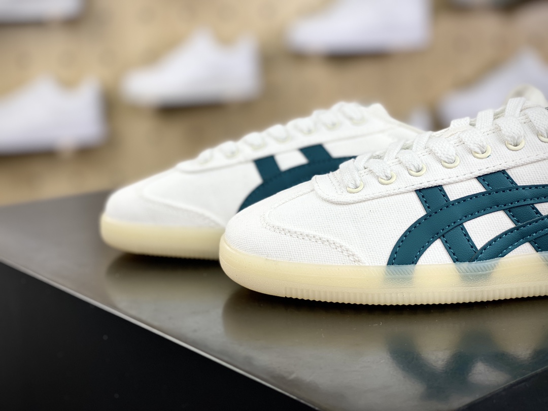 150 日产经典老牌-鬼塚虎/Onitsuka Tiger Tokuten 得分系列低帮板鞋“皮革白深绿”1183C086-250