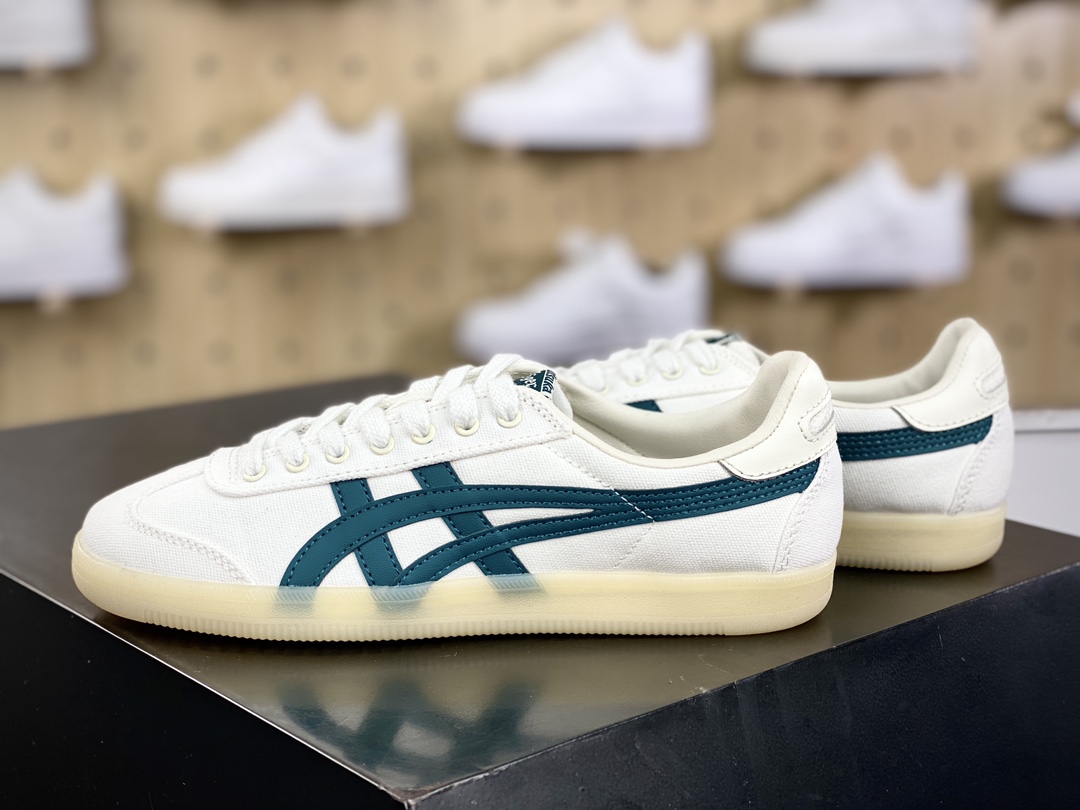 150 日产经典老牌-鬼塚虎/Onitsuka Tiger Tokuten 得分系列低帮板鞋“皮革白深绿”1183C086-250