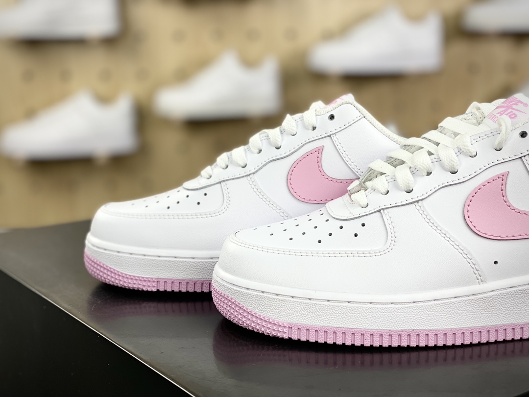 200 耐克Nike Air Force 1’07 Low"Bubblegum"空军一号系列板鞋“白泡泡糖浅粉钩子”FJ4146-101